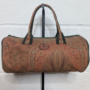Vintage Etro Papillon Mini Duffle Barrel Top Handle Bag